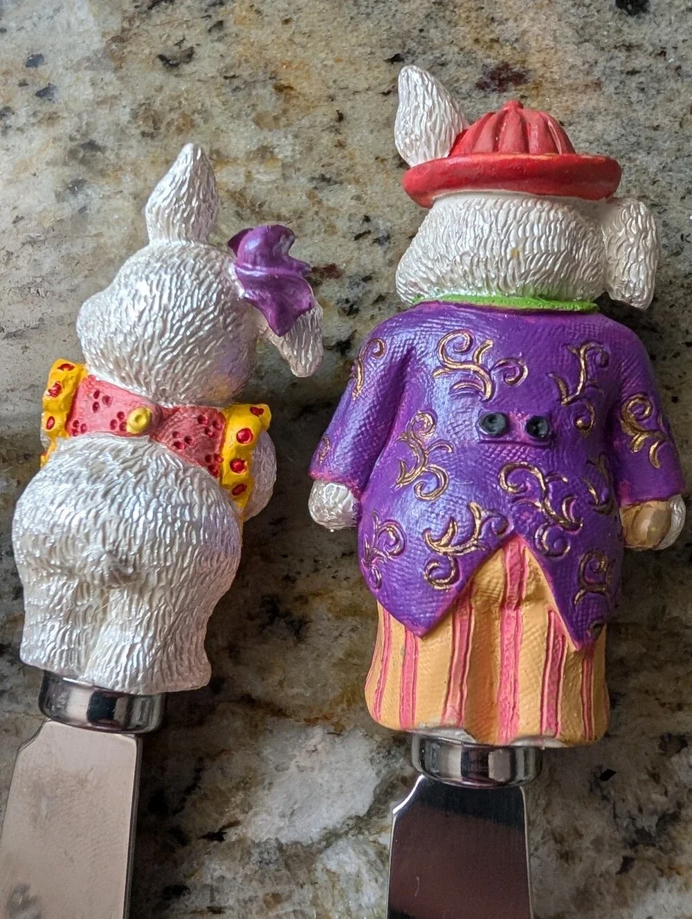 CHRISTOPHER RADKO dapper hare rabbit family spreader knife set